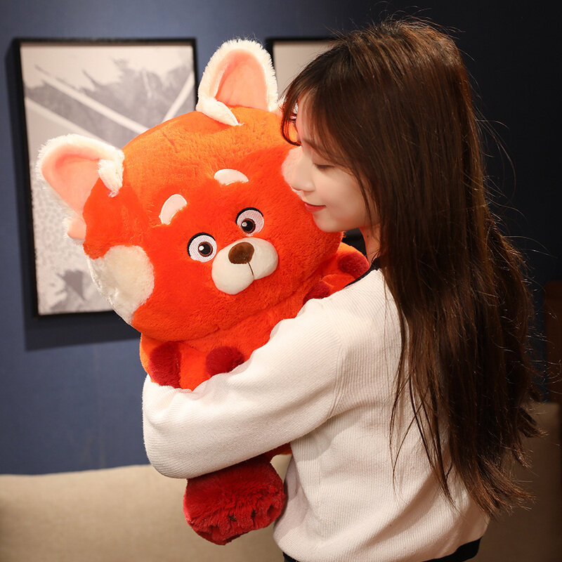 Simpatica variante Kawaii Panda rosso peluche giocattoli per bambole Mei tornitura Panda simpatico Anime farcito bambola ragazze regalo di natale di compleanno