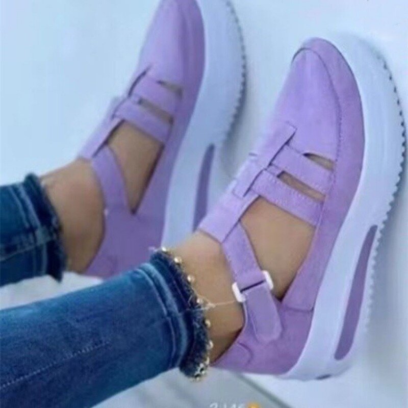Comemore Platform Flats Spring 2024 Casual Breathable Wedges Ladies Summer Shoes Sandals Loafer Women Fashion Women's Sneakers