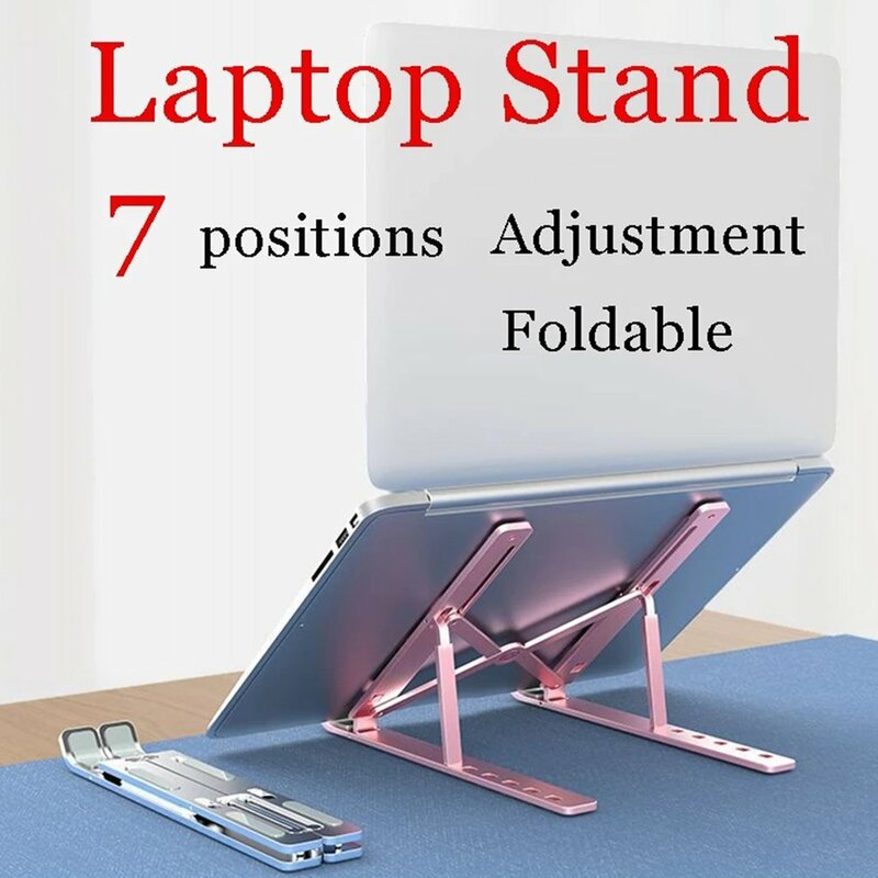 Penopang Laptop Dudukan Lipat Desktop Penahan Notebook Rangka Braket Pendingin untuk Laptop & Aksesori Tablet