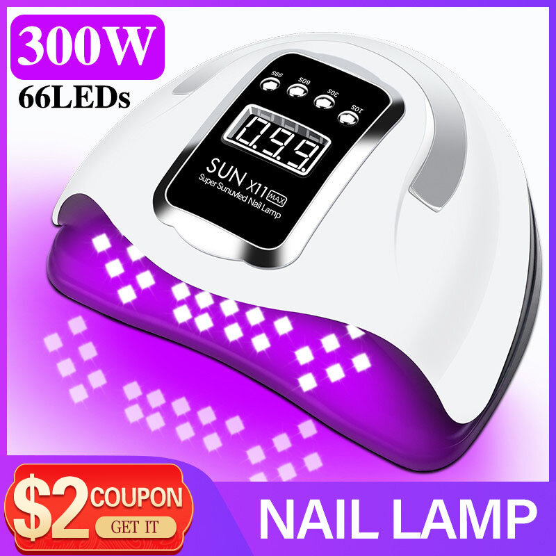 66LEDs potężna suszarka do paznokci UV LED do suszenia żelowy lakier do paznokci przenośna konstrukcja z dużym ekranem dotykowym LCD Smart Sensor lampa do paznokci