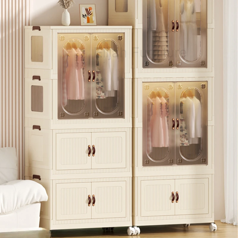 Estantes móviles para armarios de niños, organizador de almacenamiento, armario para habitación de niños, perchas, muebles Szafa Na Ubrania MR50CW