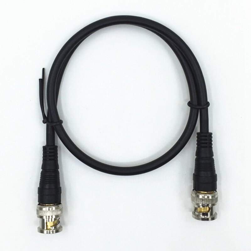 ESCAM Pure Copper BNC Male To Male Straight Crimp Q9 Head HD Monitor Line Double-head Video Cable 0.5 M / 1 M Jumper