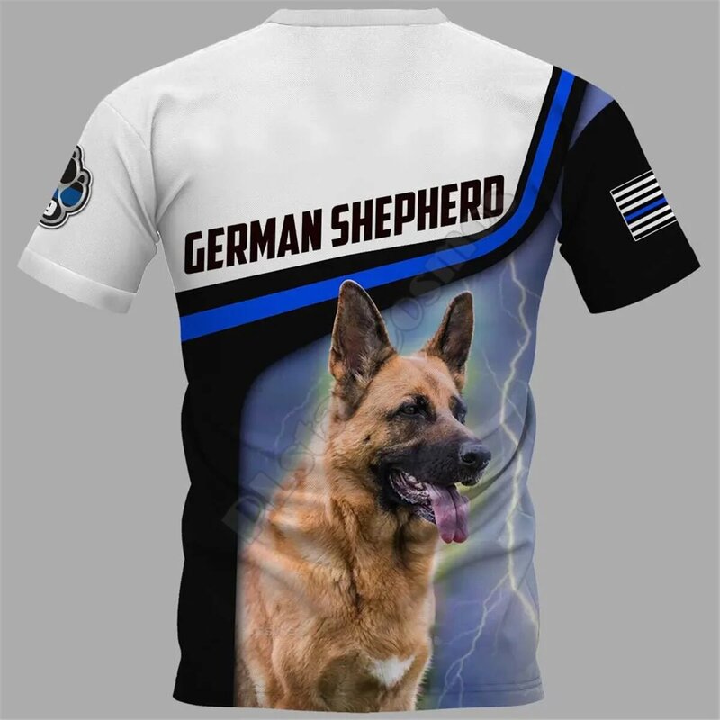 Plstar cosmos pastor alemão 3d impresso t-shirts harajuku streetwear t engraçado animal homem para mulher manga curta