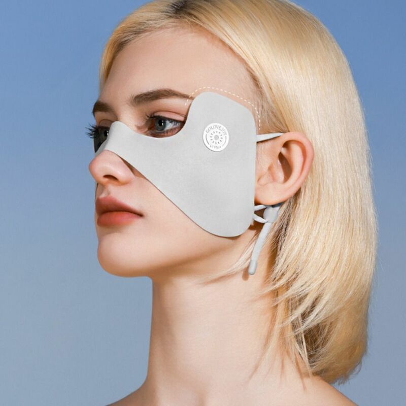 Szalik z filtrem przeciwsłonecznym lodowy jedwab maska letnia jednolity kolor osłona na twarz ochrona oczu ochrona oczu płatki pod oczy kobiet/dziewcząt
