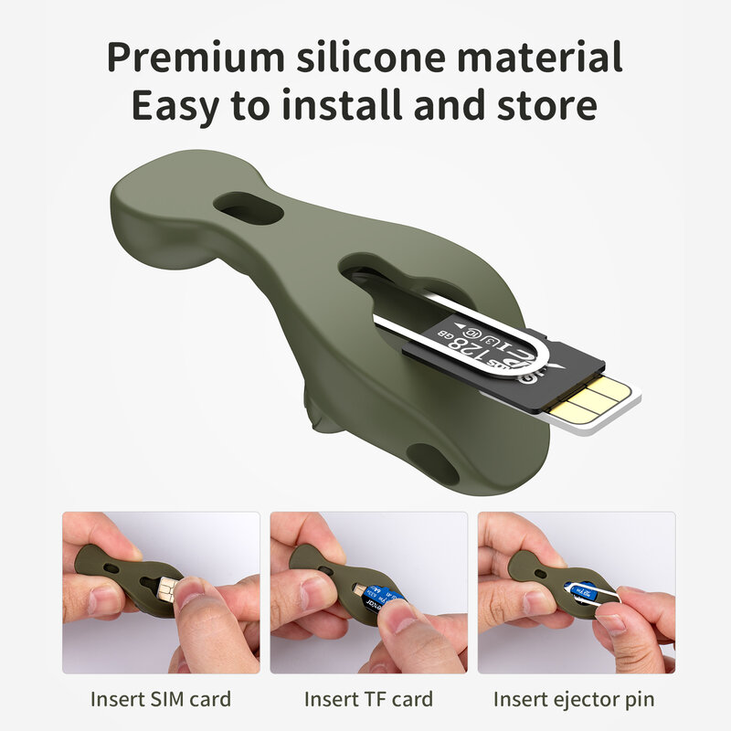 Anti-Lost Sim Card Eject Pin Needle with Storage Case Universal Mobile Phone Ejector Pin SIM TF Card Remover Tray holder Keyring