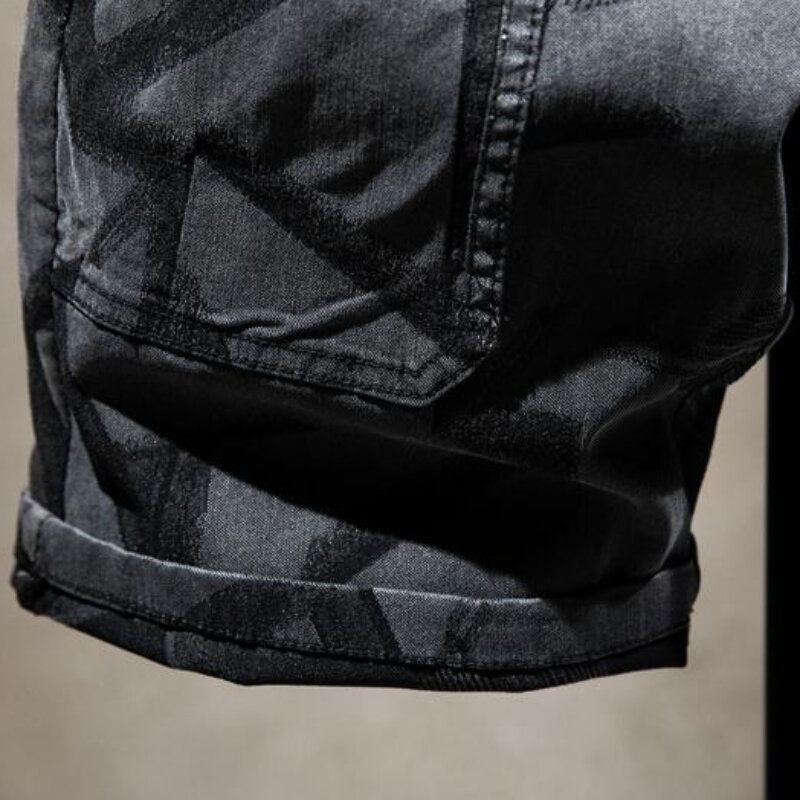 Herren Cargo Shorts elastische Taille männliche kurze Hosen breite lose Stretch Multi Pocket Baggy mit Kordel zug Streetwear y2k Sommer
