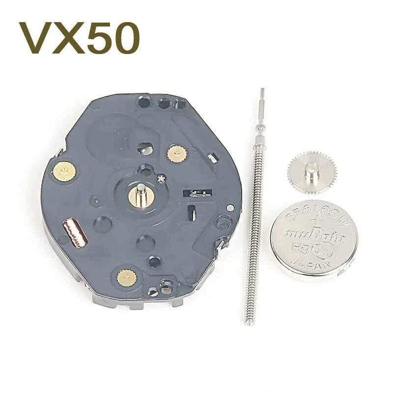 Jam tangan kuarsa VX50 Pergerakan Jepang VX50E dua tangan tanpa kalender gerakan suku cadang pengganti jam tangan