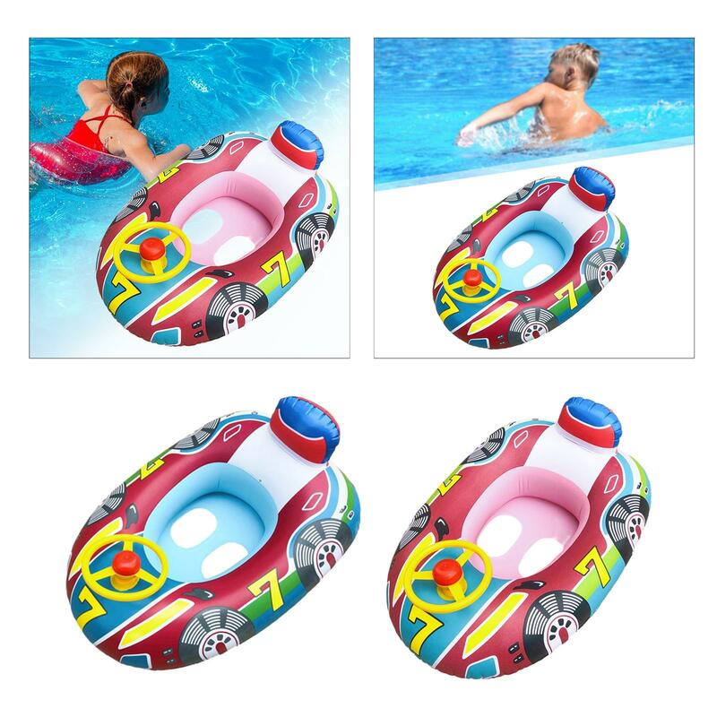 Swimming Rings Float Seat Swim Boat Bathtub Aid Car Shape Durable Swim Trainer