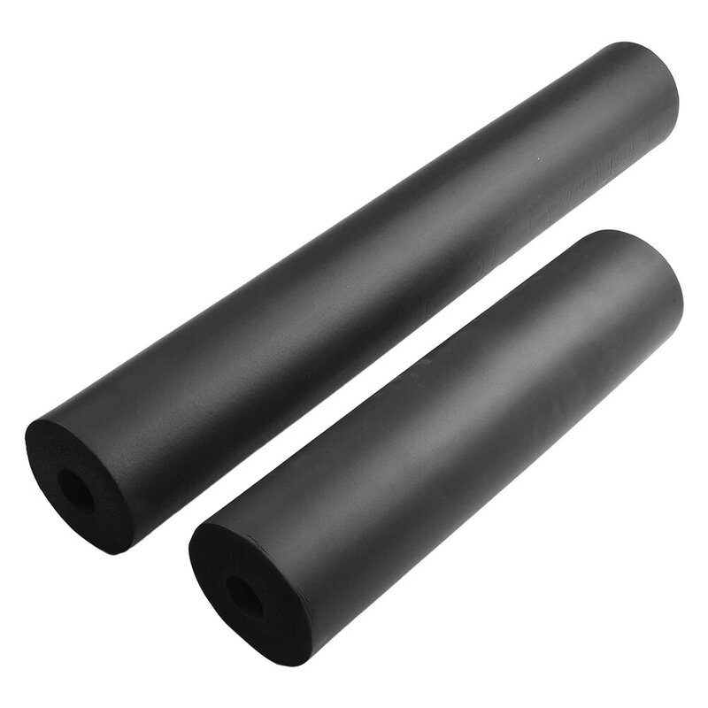 Almohadillas de espuma para pies de alta densidad, rodillos de espuma negros de reemplazo para extensión de piernas, aproximadamente 500x80x22MM