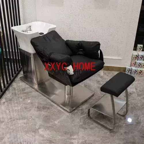 Barber Shop Hair Wash Shampoo Chairs Bed Ergonomics Lounge Hairdressing Shampoo Chairs Beauty Comfort Sillas Furniture QF50SC