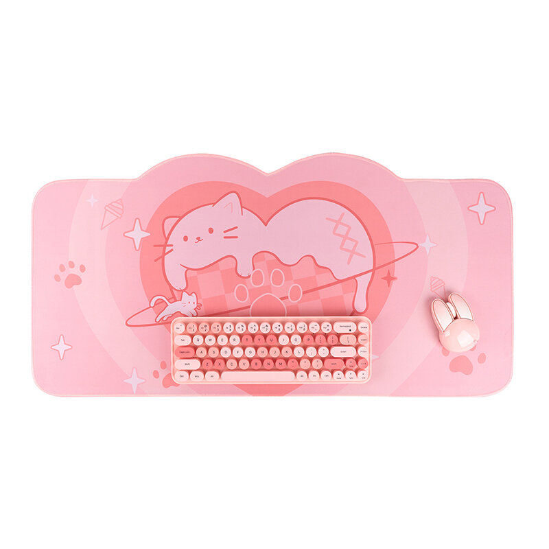 Lovely Cat-Tapis de bureau en polymère pour ordinateur portable, souris extra large, clavier de jeu, table de bureau, Kawaii, 400x780