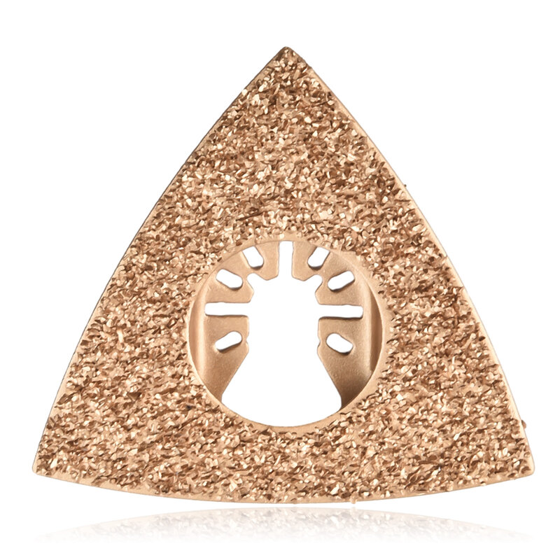 1 pz triangolo carburo raspa lama multiutensile oscillante rimozione malta universale per riempitivi abrasivi grezzi taglio ceramica