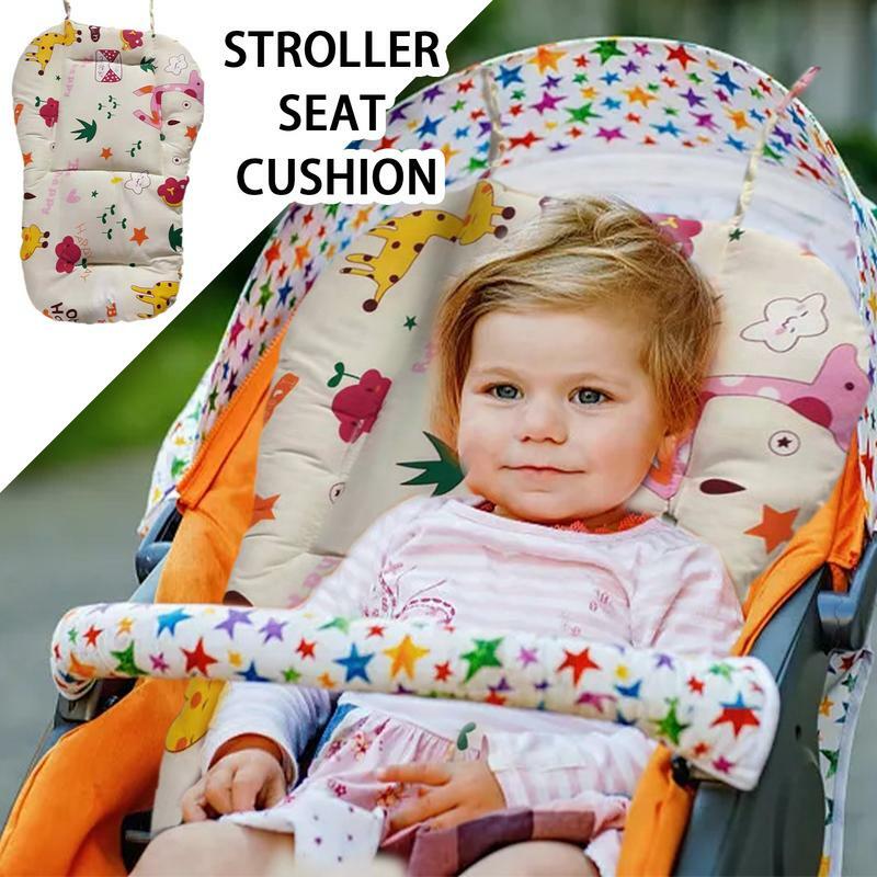 Хлопковая дышащая подушка для детских колясок, подкладка для детской коляски