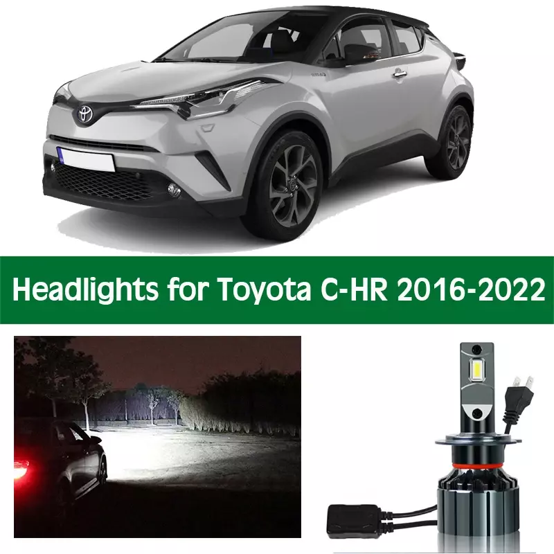 Faro delantero LED para Toyota CHR, lámpara de C-HR de haz bajo y alto, accesorios de iluminación, 2016, 2017, 2018, 2019, 2020, 2021