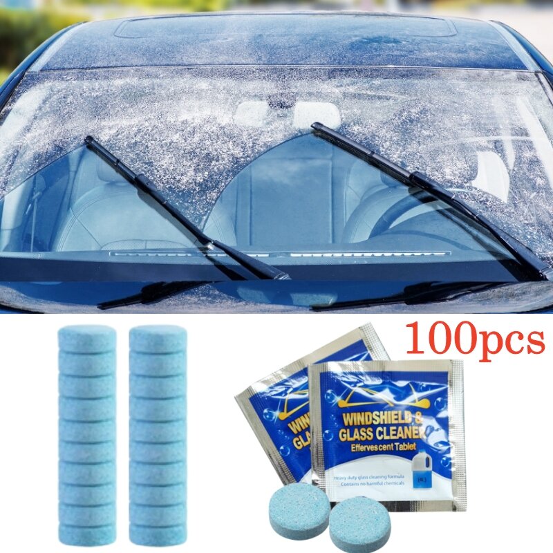 Essence Car Glass Water Solid Wiper, Comprimidos Efervescentes, Ultra Concentrado, Agente de Limpeza, Presente