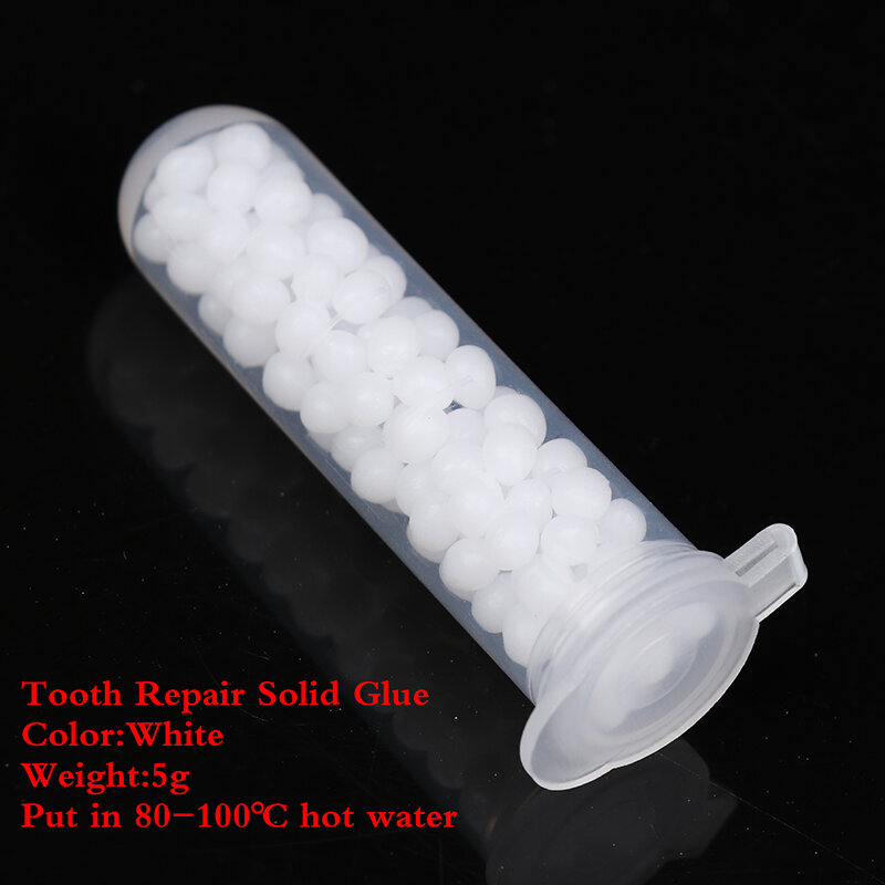 1Pcs Solid Glue Halloween vampire dentures gutta percha particles hot water bubbles white particles