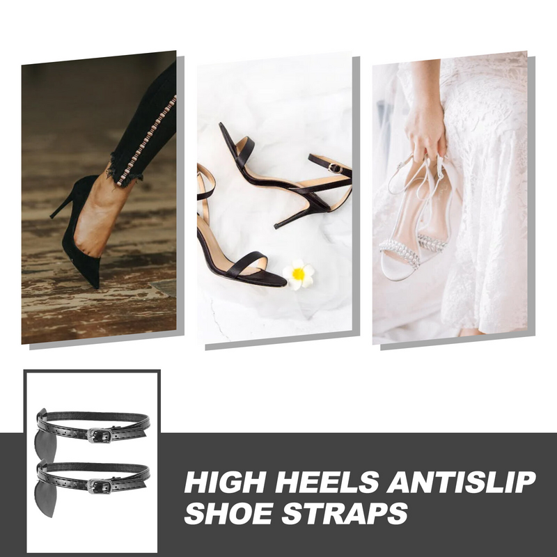 Cordones de tacón anticaída para mujer, correas de cordones para zapatos de tacón alto, accesorio antisuelto, reemplazo de tobillo desmontable
