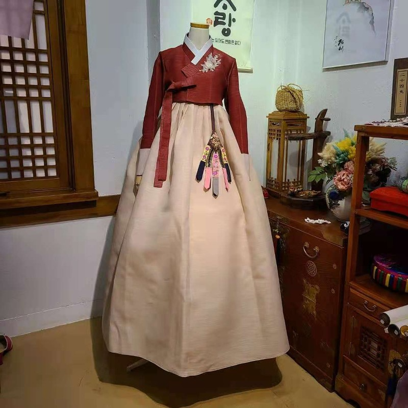 Hanbok – robe de fête d'anniversaire pour femme, en tissu Original importé de corée, pour mère, vêtements de spectacle