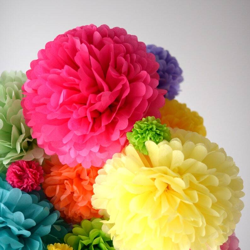 Govaz-pompones de papel de seda para decoración de bodas, accesorios para eventos, suministros para fiestas, Baby Shower, cumpleaños, 20 cm, 25 cm, 30cm