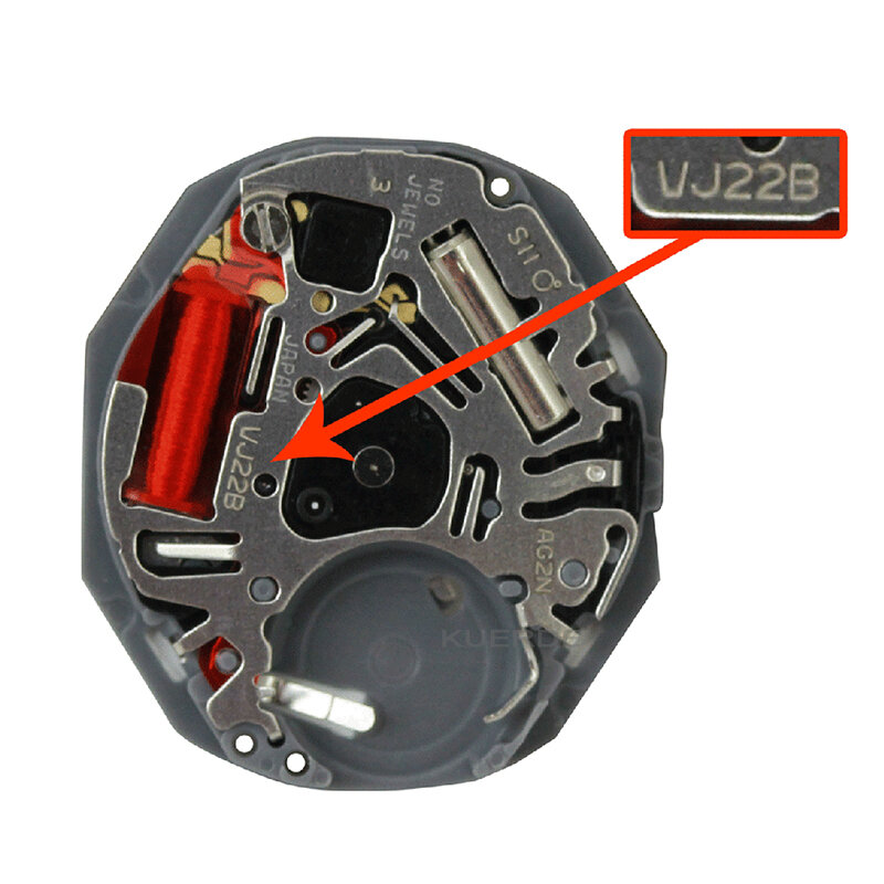 Oryginalne zegarki Hattori VJ22 VJ22B z mechanizmem japońskiego zegarka zamienna część zamienna całkowita wysokość 4.3mm grubość 2.71mm