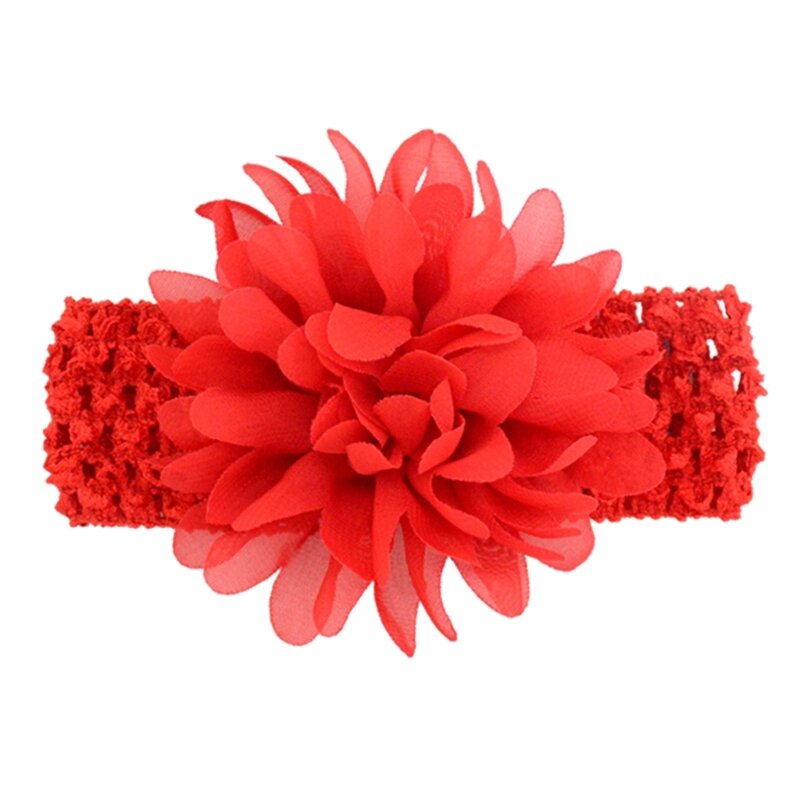 Diademas elásticas suaves con flores gasa, accesorios para cabello para regalo niñas
