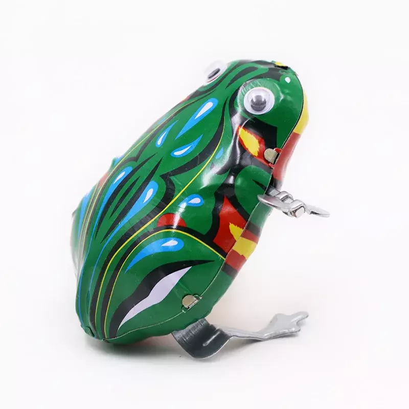 Classic collection Retro Clockwork Wind up Metal Walking Jumping leapfrog Jump frog robot Mechanical toys baby christmas gift