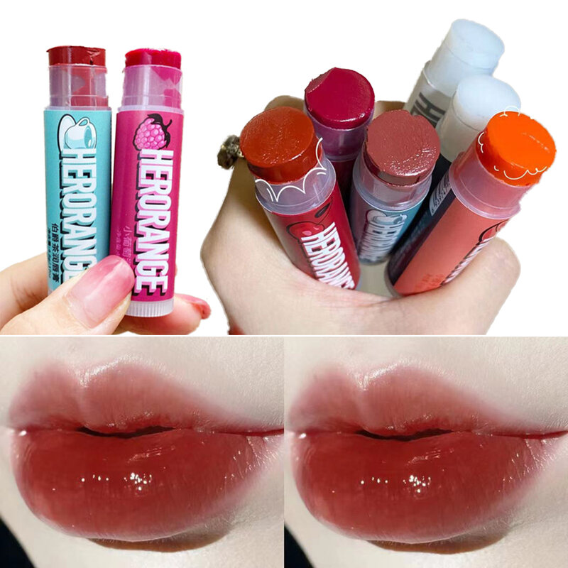 Hidratação Jelly Color Lip Balm Fruit Hidratante Batom Anti-secagem Longa Duração Nutrição Lip Tint Non-Stick Cup Lips Care