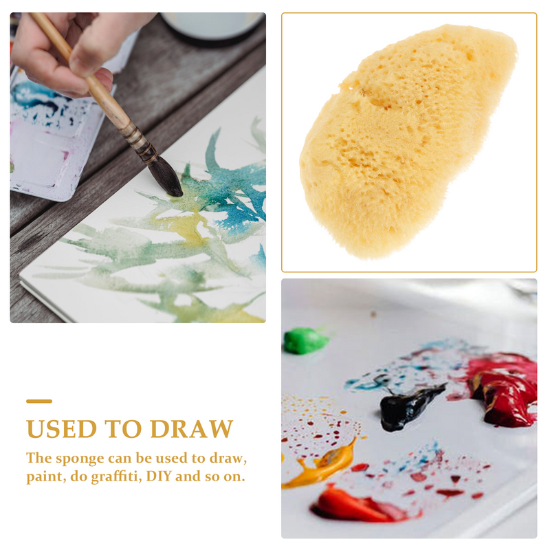 Malowanie tekstury gąbka gąbki do makijażu Doodling akwarela bawełniana kulka pędzel narzędziowy do rzemiosła rysującego dziecko