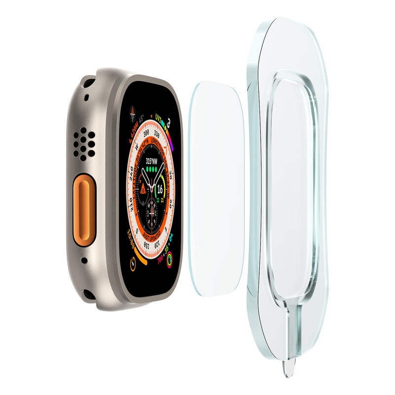Protecteur d'écran pour Apple Watch, en verre trempé, avec bâton automatique, pour iWatch Ultra Pro 49mm, accessoires