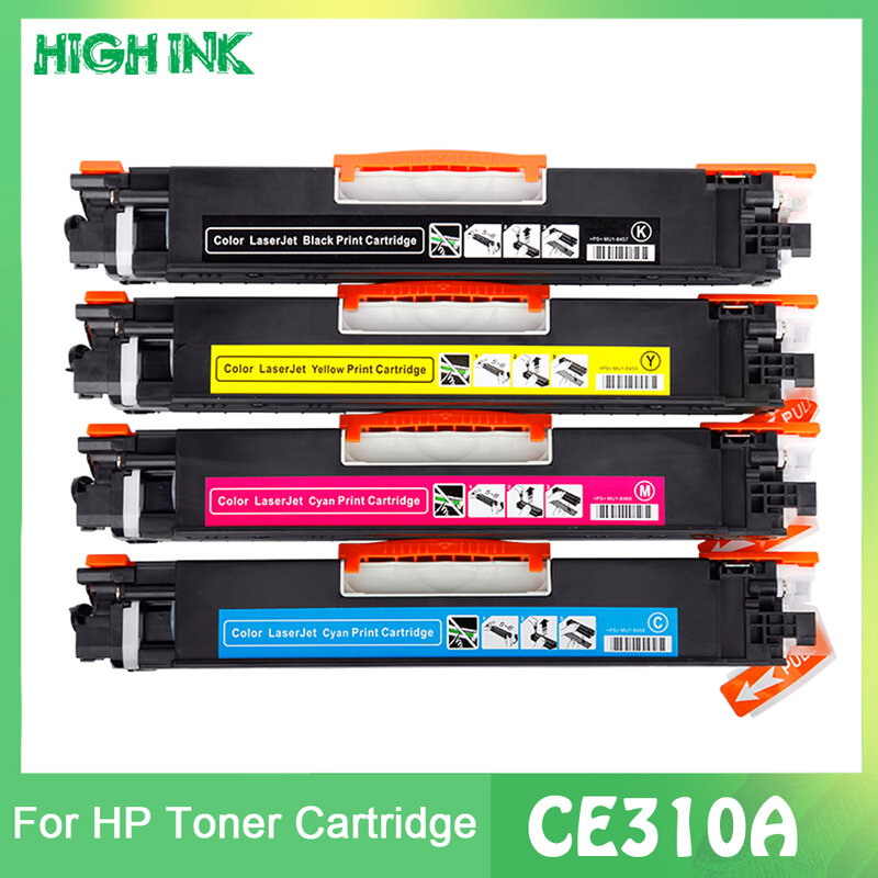 Cartucho de Toner compatível para HP Laserjet Pro, CE310A, ce310, CE311A, CE312A, CE313A, CP1025, 1025nw, M275mfp, M175a, M175nw