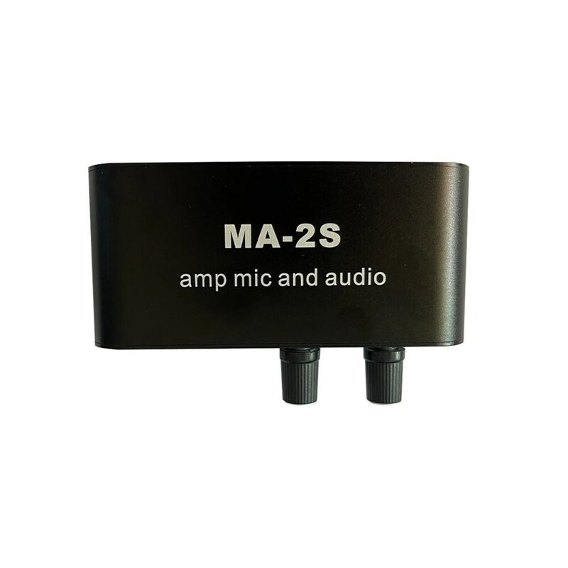 Micrófono dinámico de 6,5mm, amplificador de condensador de 3,5mm, amplificador de auriculares, preamplificador de Audio, tablero de mezcla MA-2S