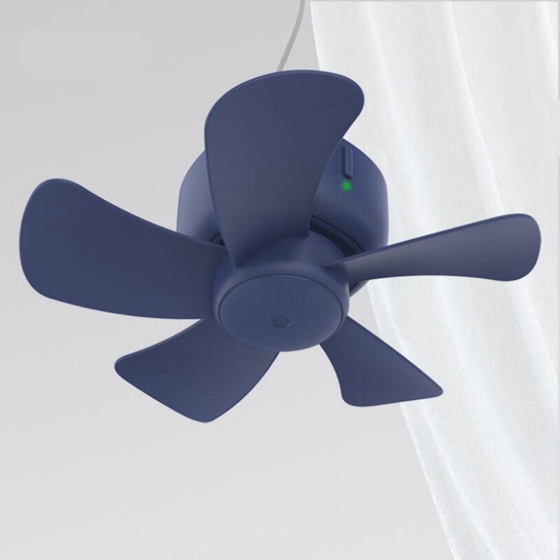 USB Charger Remote Control Timing 5 Gears Ceiling Fan Cooling Hanging Fan For Tent Bed Camping Outdoor Home