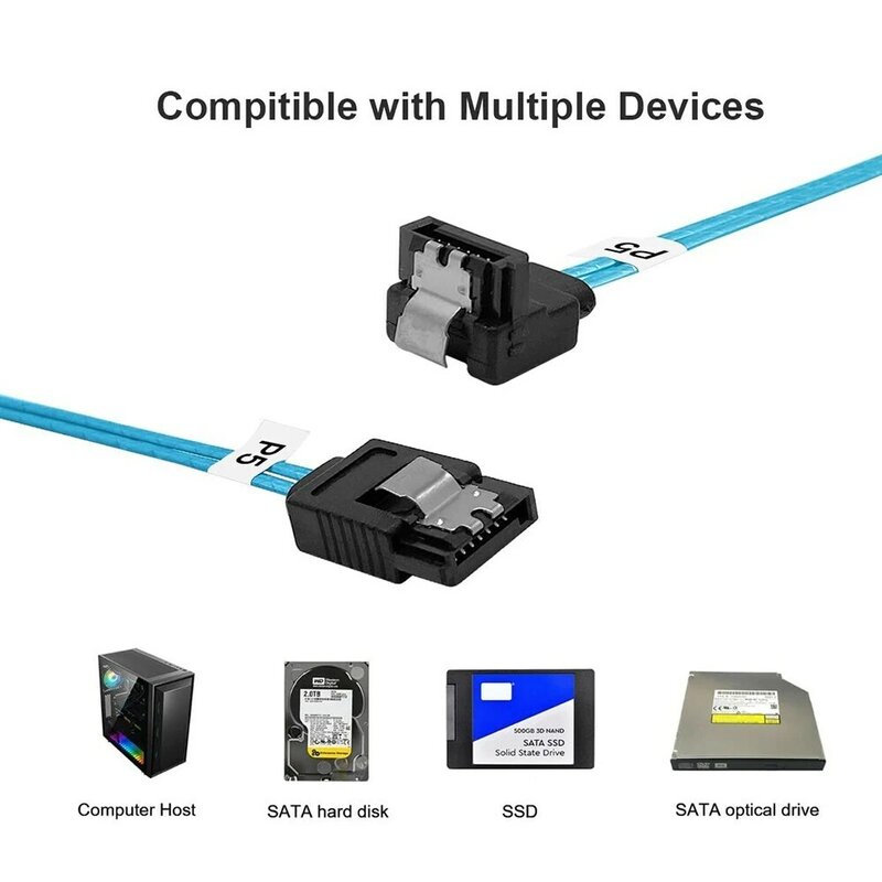 직각 HDD 고속 케이블, SATA 7p-6 포트, SATA 90 도, 6 포트