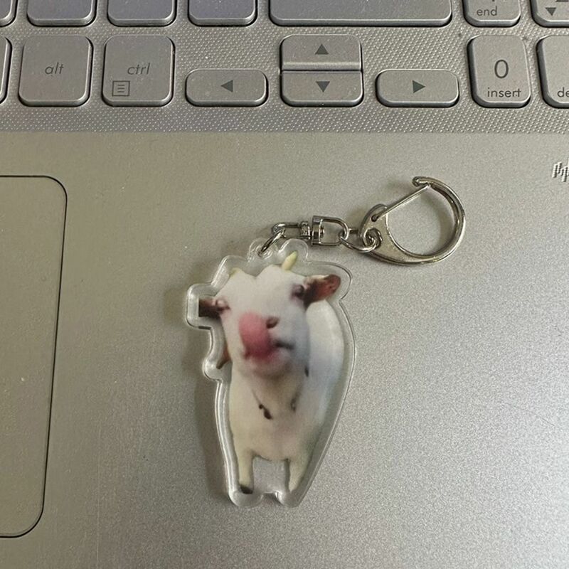 Creative Cat Meme Ball Keychain Fashion Acrylic Bag Pendant Keychain Bags
