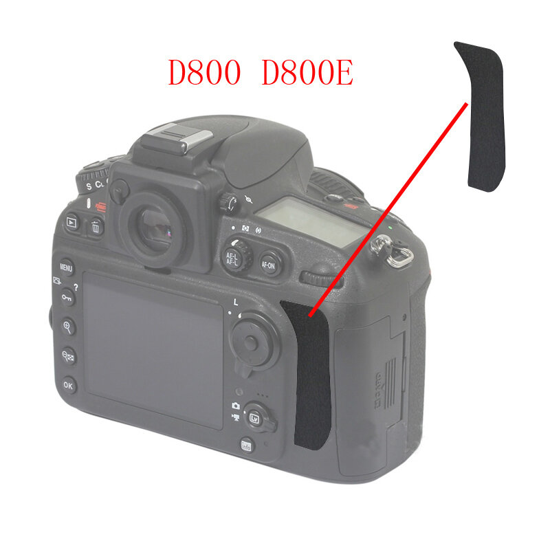 Cubierta trasera de goma para cámara DSLR, pieza de repuesto para Nikon D80, D90, D600, D610, D700, D800, D800E, D810