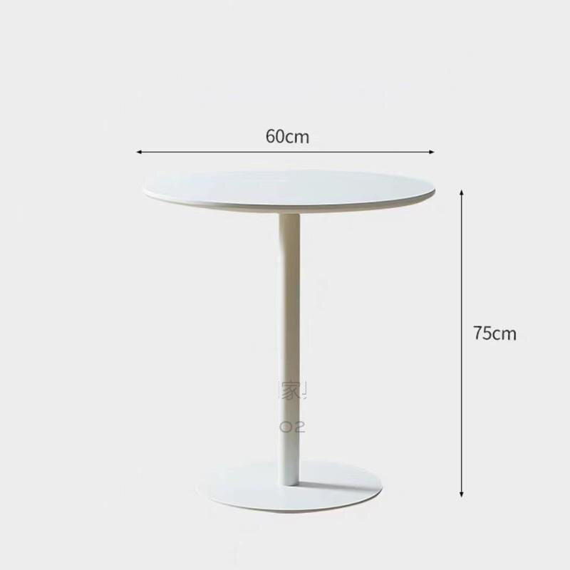 Biały stolik kawowy do salonu okrągły metalowy mały stoliki do kawy projektant minimalistyczny Mesa nordycki współczesny meble ogrodowe