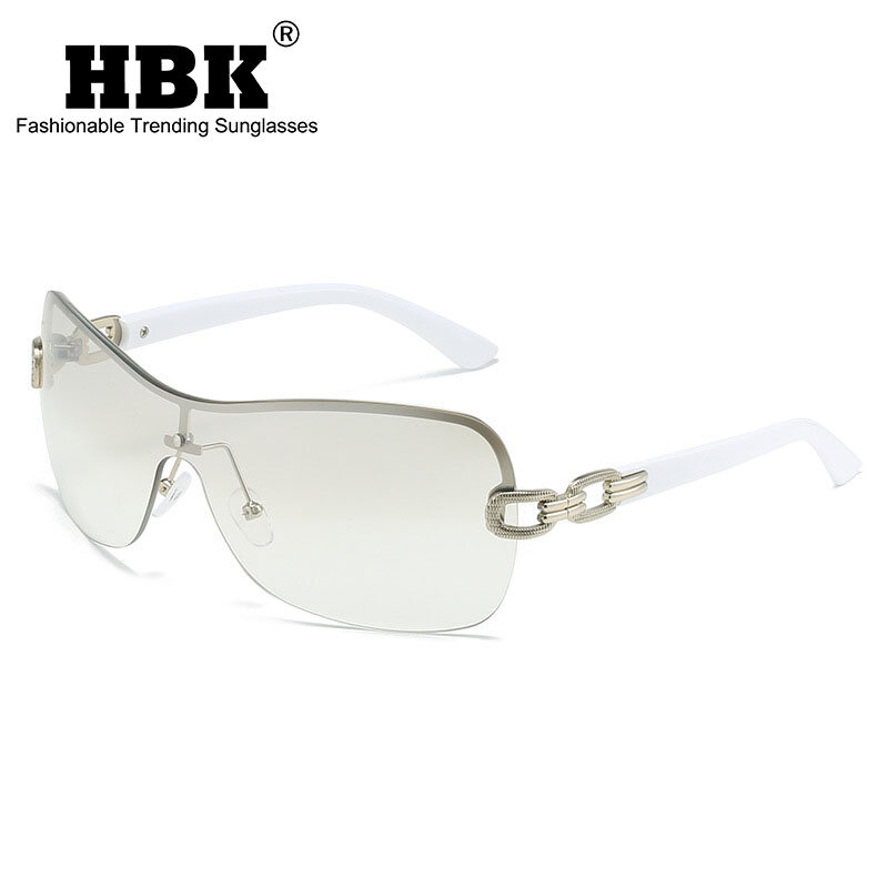 HBK-Lunettes de soleil dégradées pour femmes, accessoire de marque, vintage, style d'été, UV400