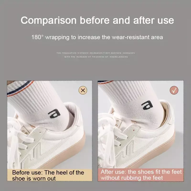 Adesivi per il tallone protezioni per il tallone Sneaker solette di dimensioni termoretraibili piedini antiusura cuscinetti per scarpe regolare le dimensioni inserti per cuscino del tallone alto
