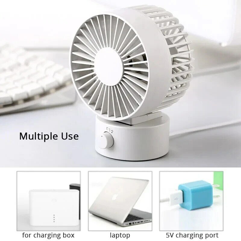 Xiaomi-Ventilador eléctrico multifuncional portátil con carga USB, Ventilador de escritorio silencioso, Ventilador de refrigeración para dormitorio de estudiantes