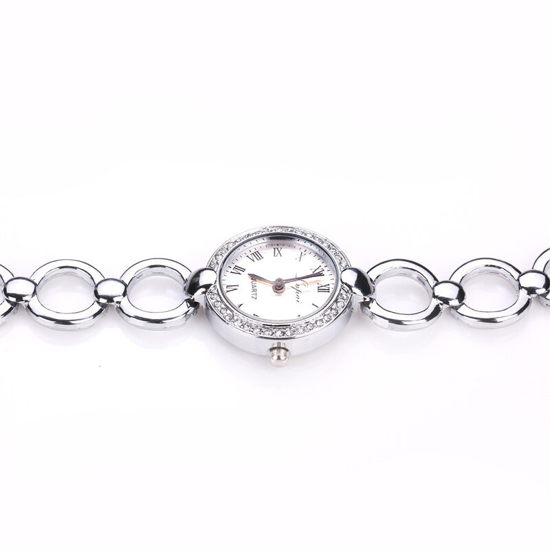 Reloj de lujo con diamantes de imitación para mujer, pulsera de cuarzo con correa de acero inoxidable, a la moda, novedad