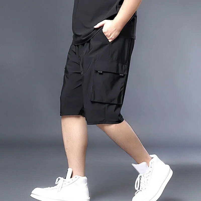 Pantalones cortos de verano de gran tamaño, 140KG, 5XL, 6XL, estilo fino, cintura elástica, holgados