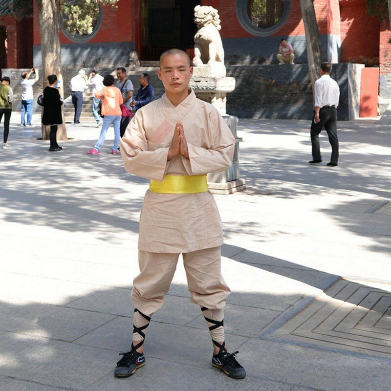 Ropa de monje de artes marciales chinas Shaolin, ropa de templo Shaolin, ropa de ejercicio de artes marciales, uniforme Shaolin