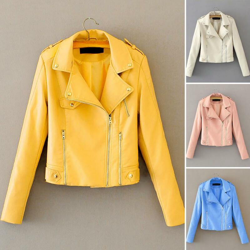 女性のイミテーションレザージャケット,カジュアルなルーズなオートバイのコート,女性のストリートウェア,秋の服,2022