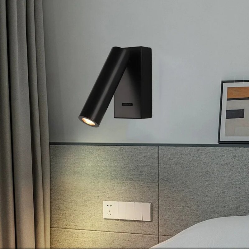 Современные настенные светильники, вращающиеся регулируемые прикроватные светильники для чтения, для спальни, кабинета, бытовые осветительные приборы