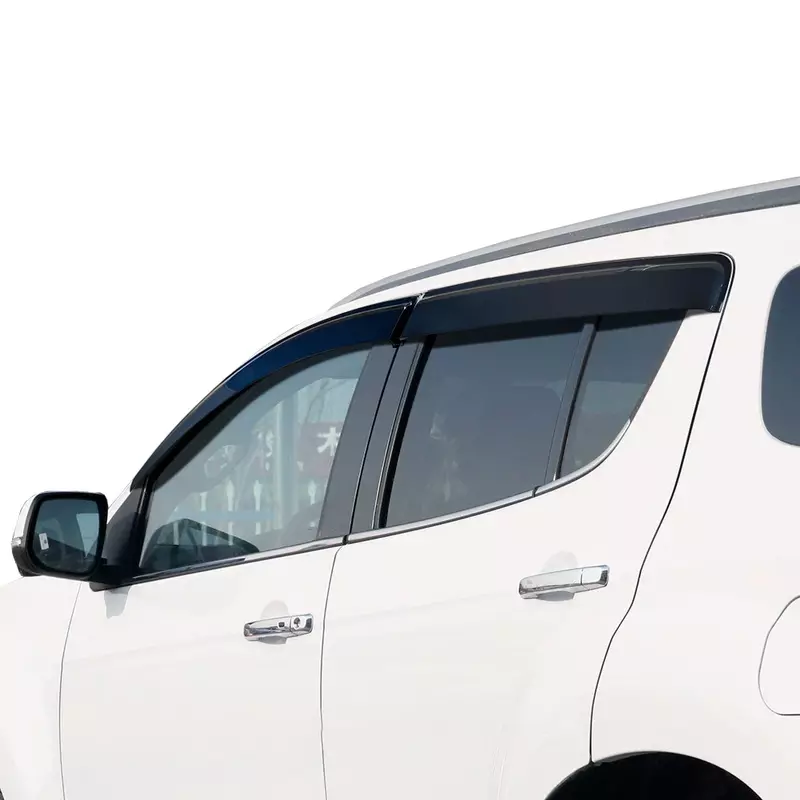 Deflektor jendela mobil, pelindung cuaca matahari untuk Isuzu Mux 2014-2020 1SET Visor jendela kabin ganda