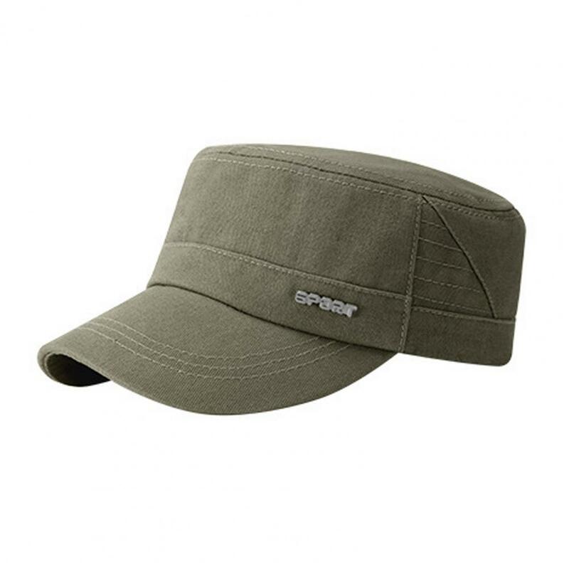 Cappello militare moda assorbimento del sudore cuciture fini morbido tinta unita berretto militare militare regolabile cappelli da sole per sport all'aria aperta