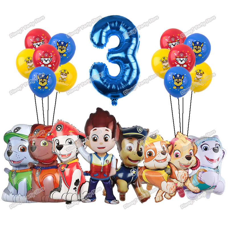 PAW Patrol Birthday Party Decoration New Version Balloon Set Disposable Tableware Kid Event Supplies Banner Backdrop Gift Watch