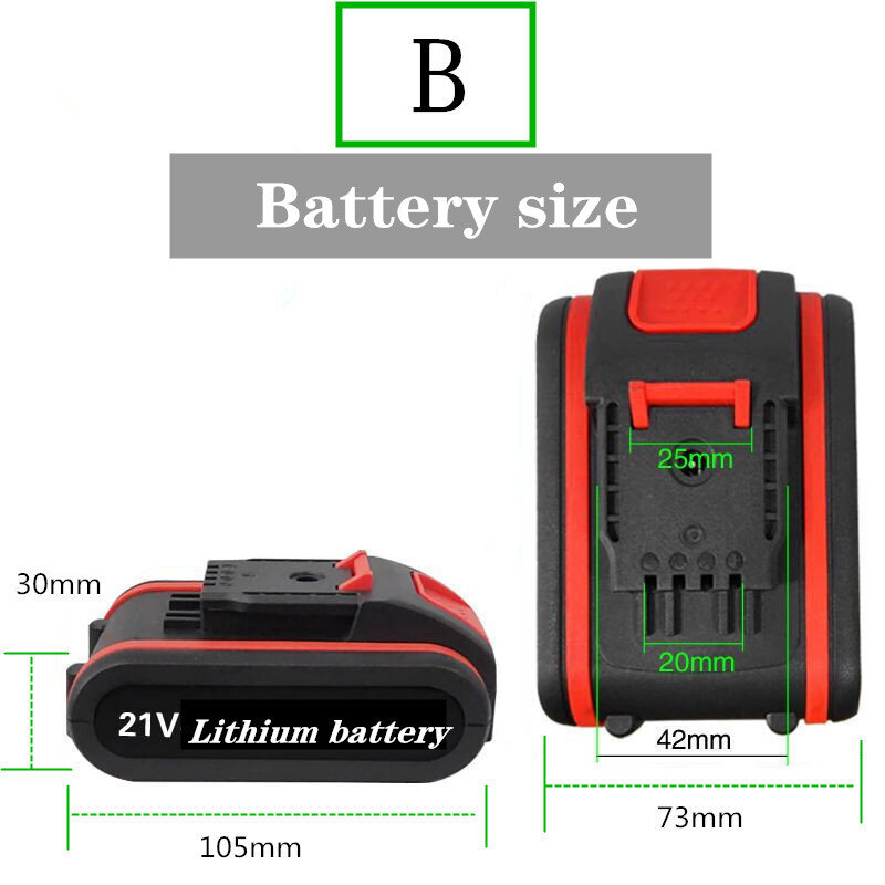 Bor listrik rumah tangga dan gergaji paket baterai lithium khusus dengan baterai lithium 18650 kapasitas besar dan baterai 21V