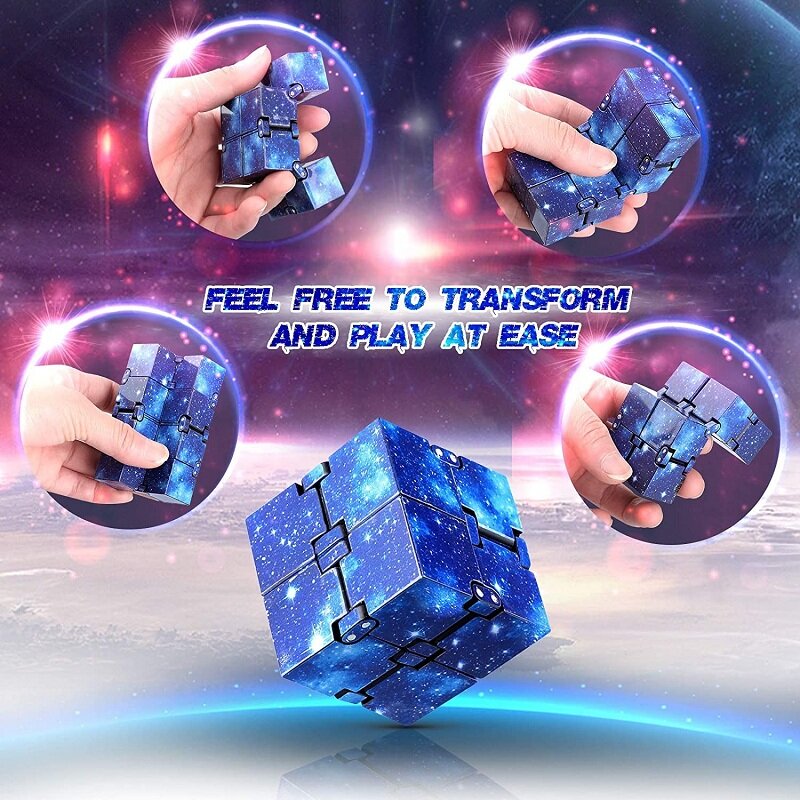 Infinity Cube Flip Adhd giocattoli ansia giocattolo punta delle dita per gioco Puzzle Antistress dito magico Fidget autismo regali per le mani bambini