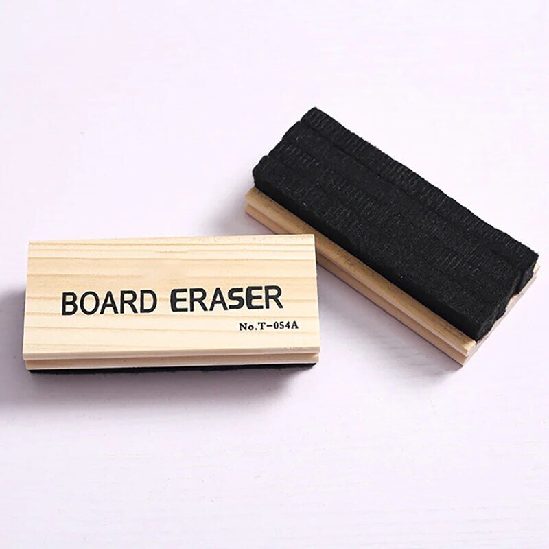 1pc grande placa borracha mais limpo blackboard lã feltro borracha de madeira quadro duster sala de aula kit mais limpo